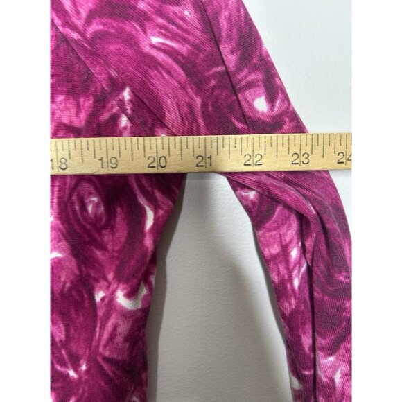 Talbots Sweater Scoop Neck Fuchsia Pink Floral Silk Cotton Blend Plus Size 3X - Picture 7 of 9